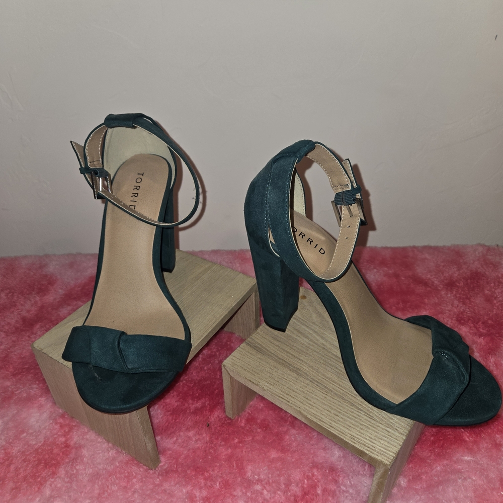 Torrid Women's Green Ankle Strap Heels